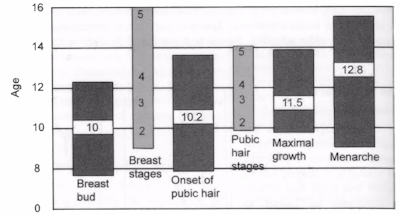 puberty girls stages chart